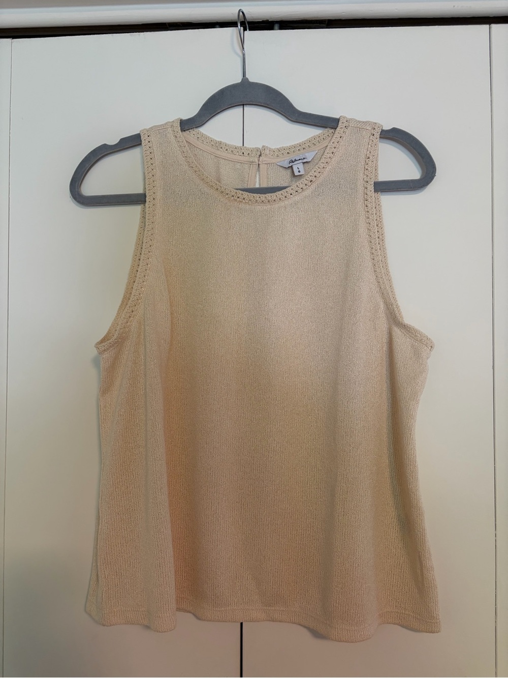 Reitmans Cream Knit Sleeveless Tank